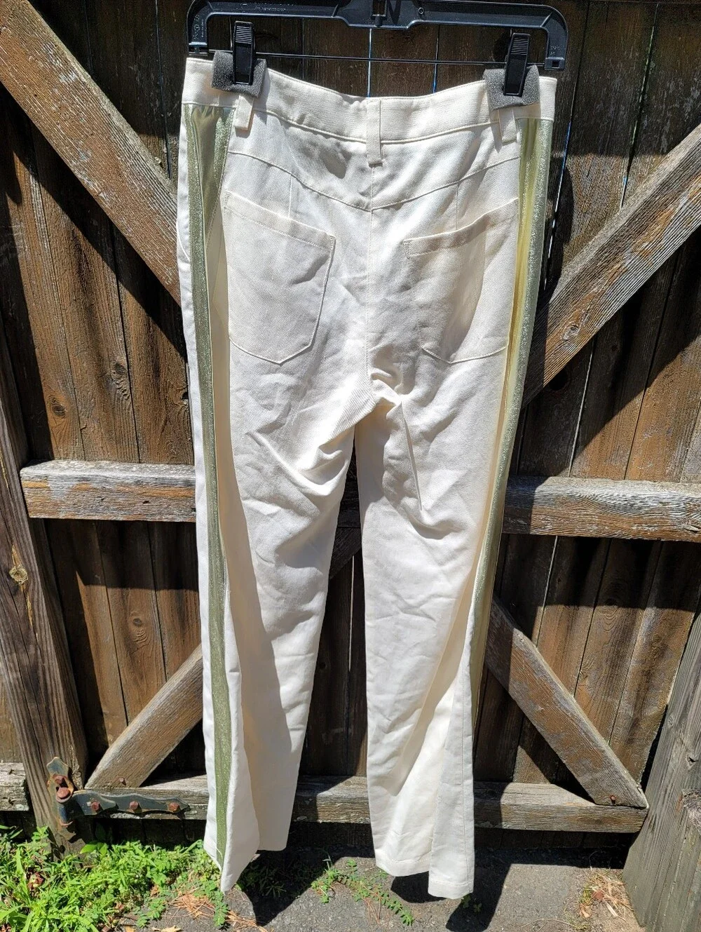 TWP Stay Golden Wide Leg Pant Bone / Light Golde Size 0 NWT